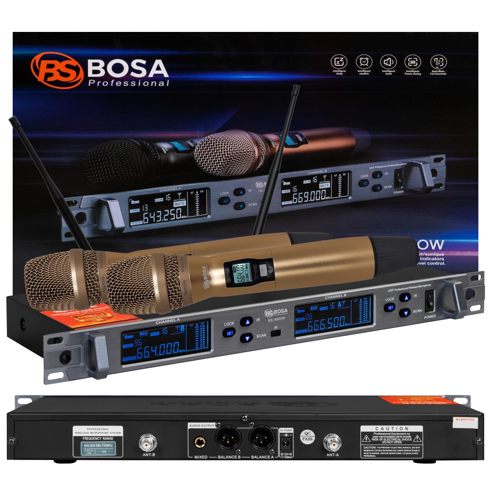 MICRO KARAOKE BOSA BS9900W - VÀNG